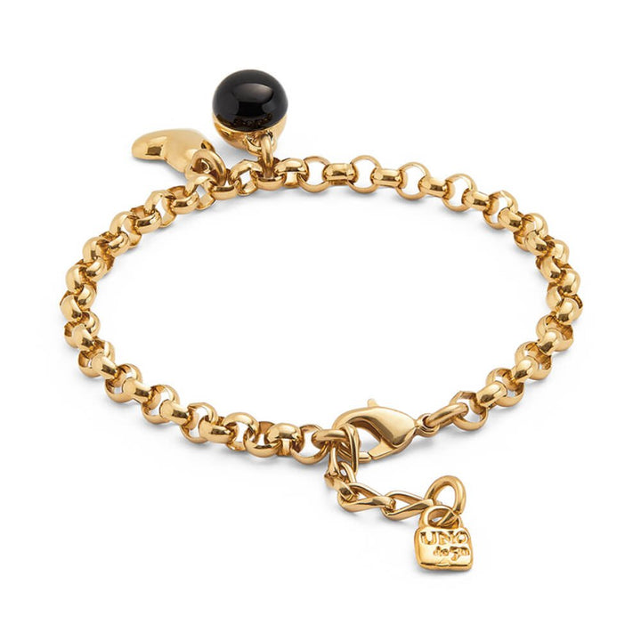 UNOde50 18K Gold - Plated Heart Charm Chain Bracelet - MococoUNOde50PUL2538NGRORO0MBracelets
