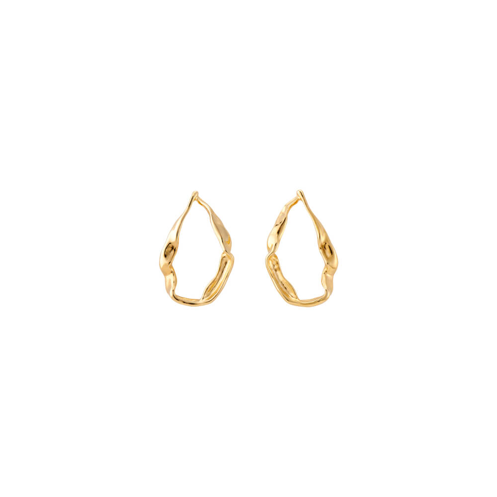 UNOde50 18K Gold - Plated Hoop Earrings - MococoUNOde50PEN0627ORO0000UEarrings