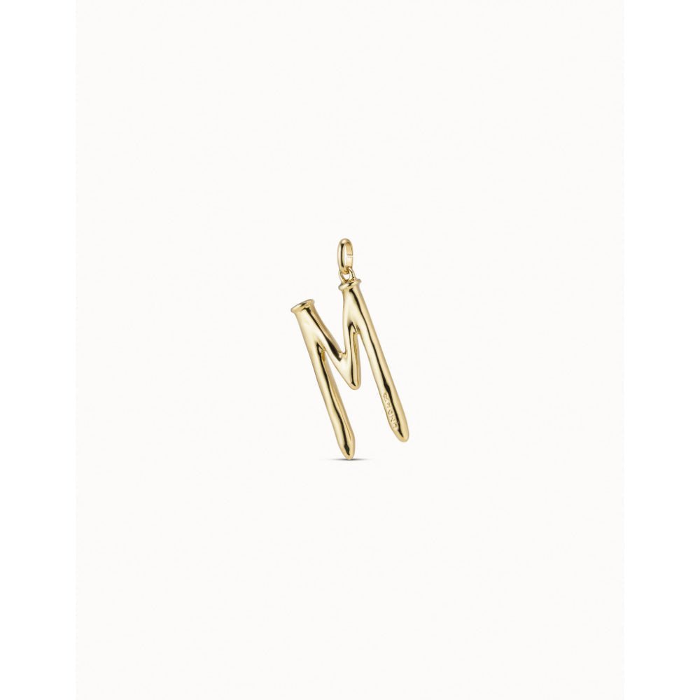 Unode50 18K Gold Plated Large M Initial Charm - MococoUNOde50CHA0013-18KCharms