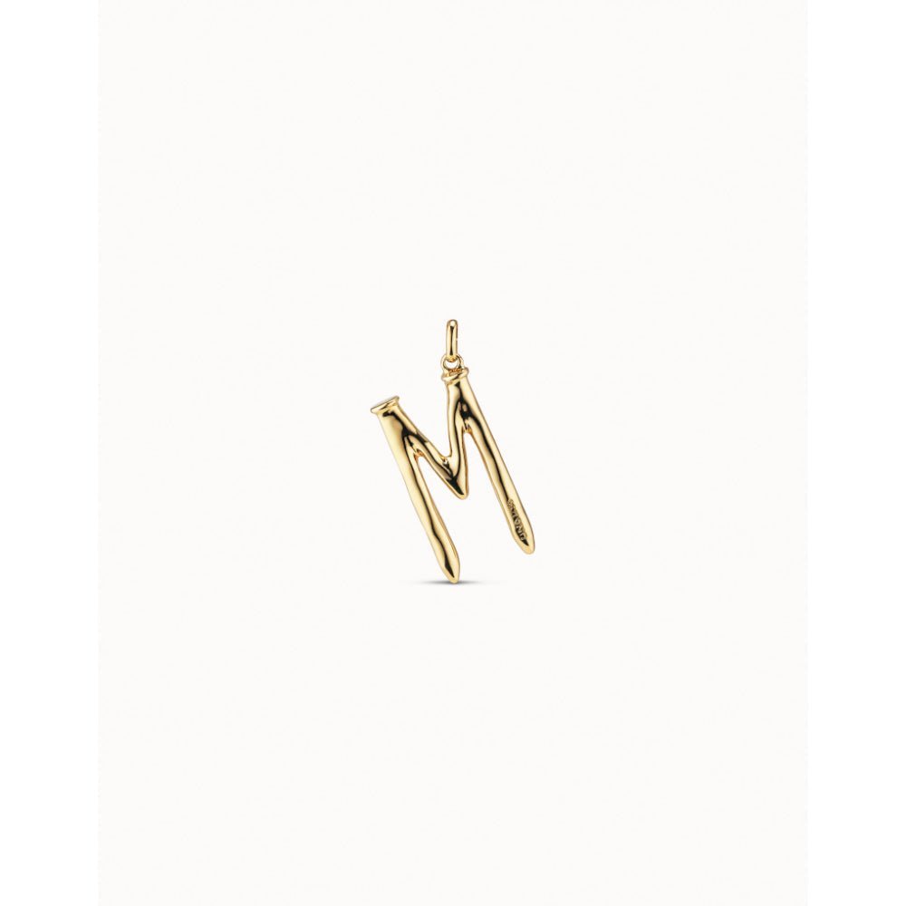 Unode50 18K Gold Plated Large M Initial Charm - MococoUNOde50CHA0013-18KCharms