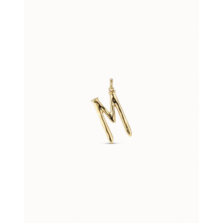 Unode50 18K Gold Plated Large M Initial Charm - MococoUNOde50CHA0013-18KCharms