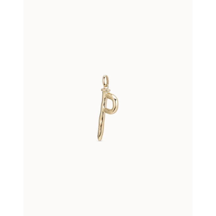 Unode50 18K Gold Plated Large P Initial Charm - MococoUNOde50CHA0016-18KCharms