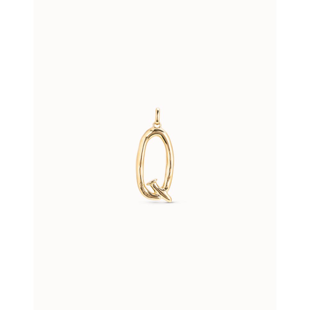 Unode50 18K Gold Plated Large Q Initial Charm - MococoUNOde50CHA0017-18KCharms