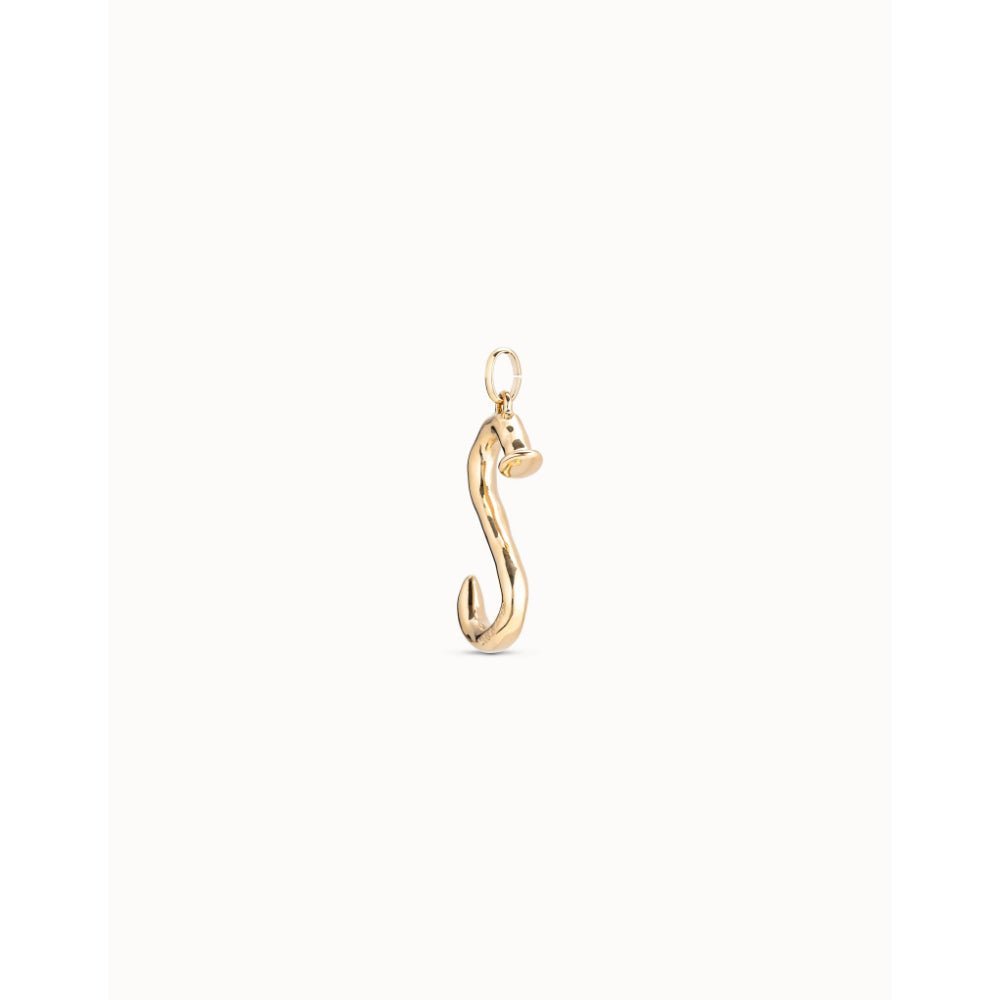 Unode50 18K Gold Plated Large S Initial Charm - MococoUNOde50CHA0019-18KCharms