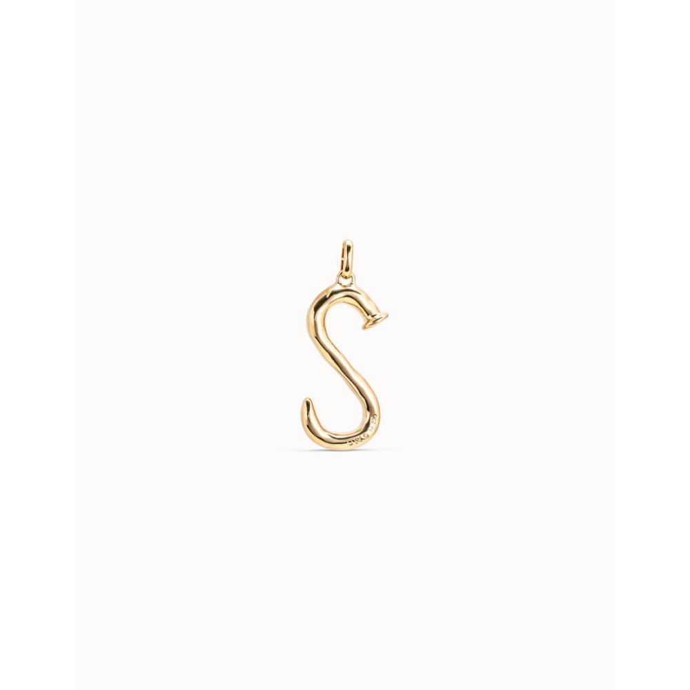 Unode50 18K Gold Plated Large S Initial Charm - MococoUNOde50CHA0019-18KCharms