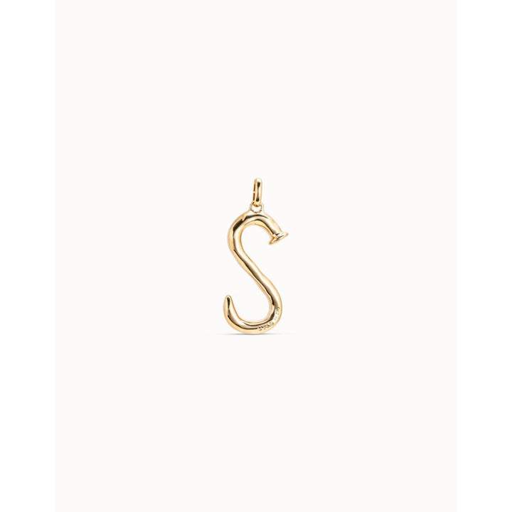 Unode50 18K Gold Plated Large S Initial Charm - MococoUNOde50CHA0019-18KCharms