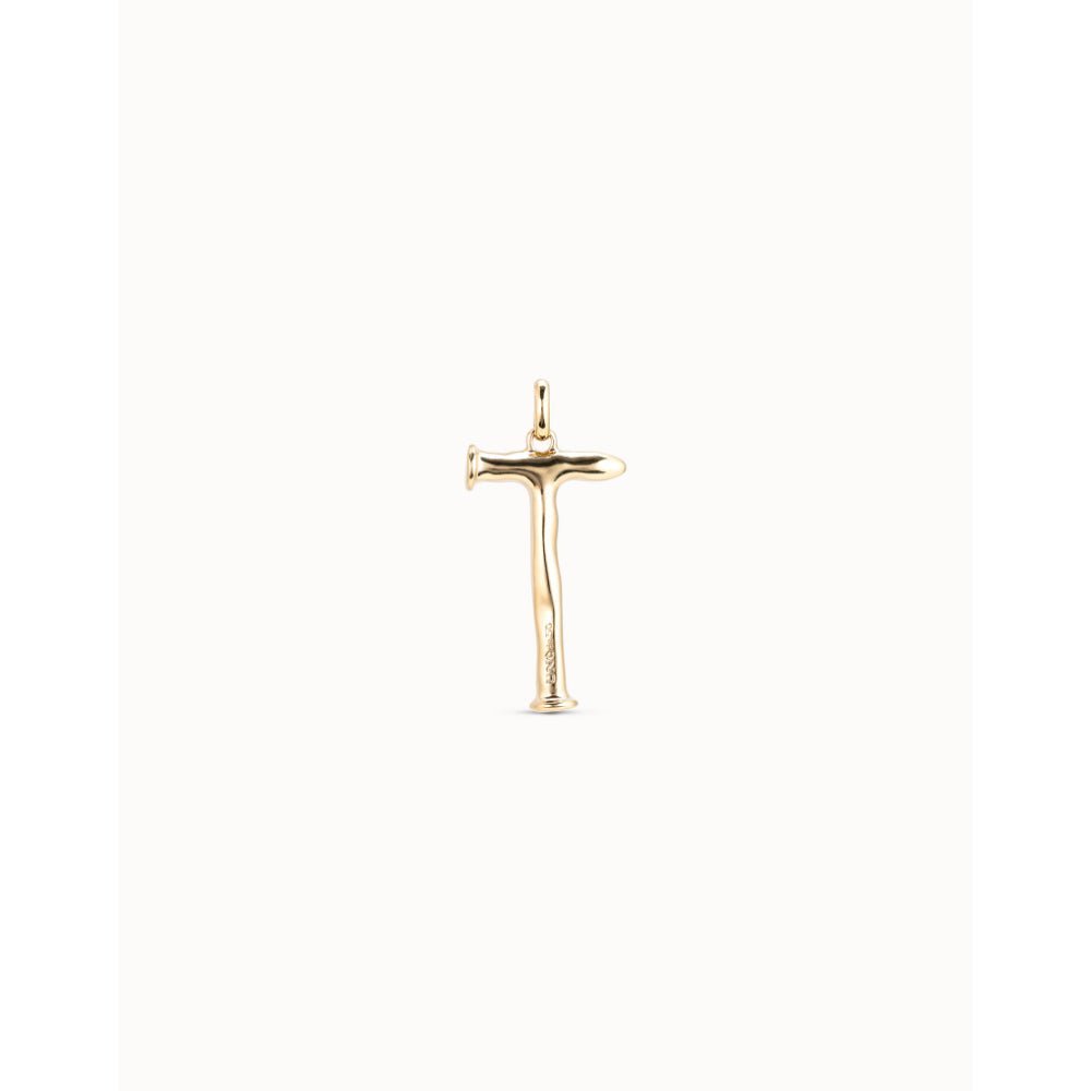 Unode50 18K Gold Plated Large T Initial Charm - MococoUNOde50CHA0020-18KCharms