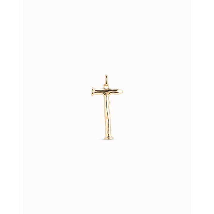 Unode50 18K Gold Plated Large T Initial Charm - MococoUNOde50CHA0020-18KCharms
