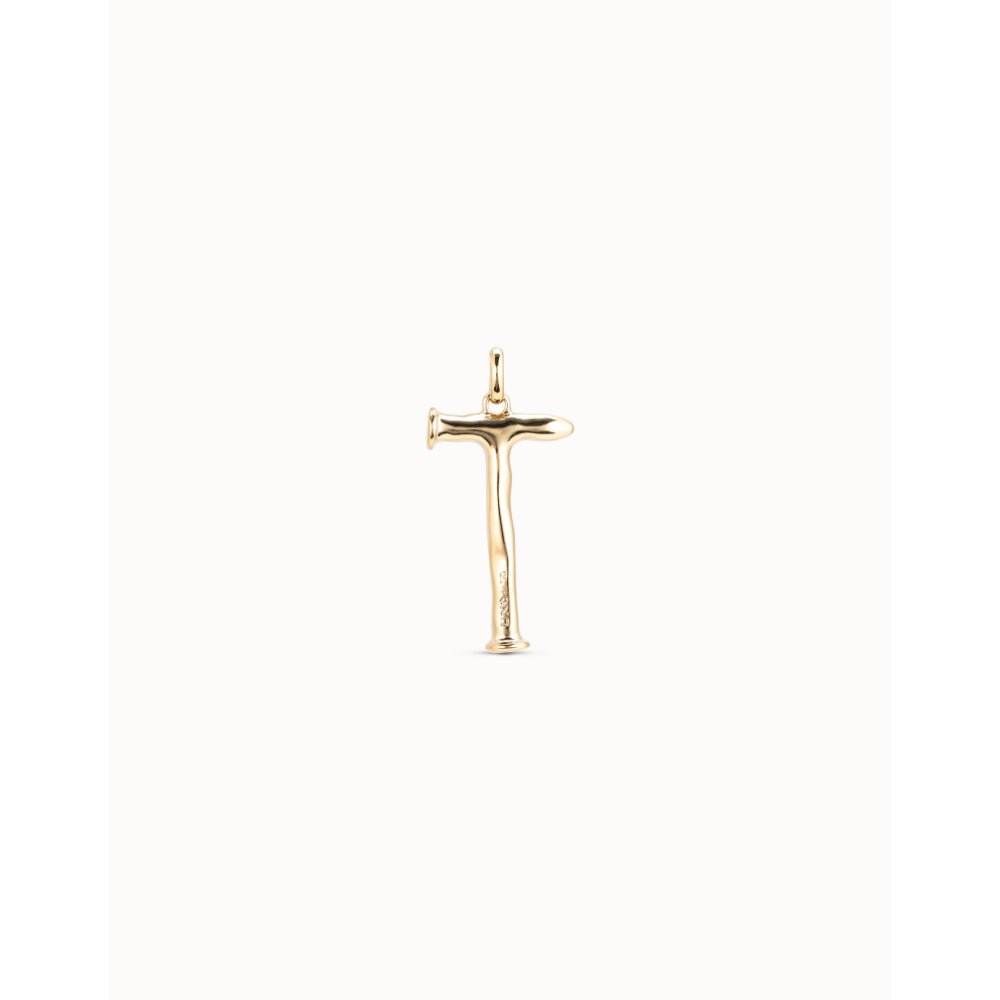 Unode50 18K Gold Plated Large T Initial Charm - MococoUNOde50CHA0020-18KCharms and Links