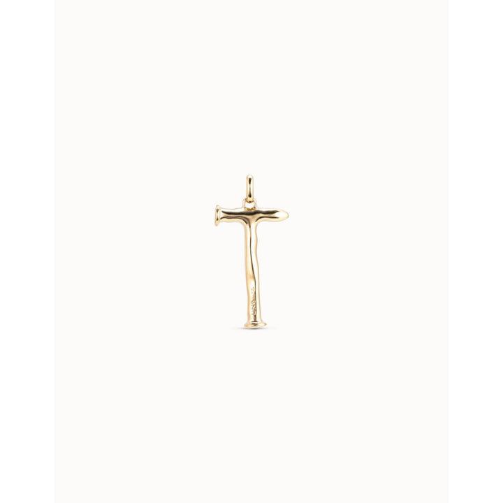 Unode50 18K Gold Plated Large T Initial Charm - MococoUNOde50CHA0020-18KCharms and Links