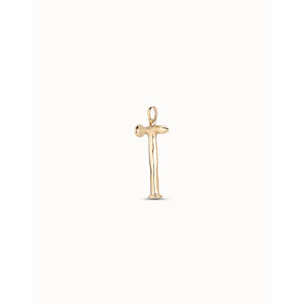 Unode50 18K Gold Plated Large T Initial Charm - MococoUNOde50CHA0020-18KCharms