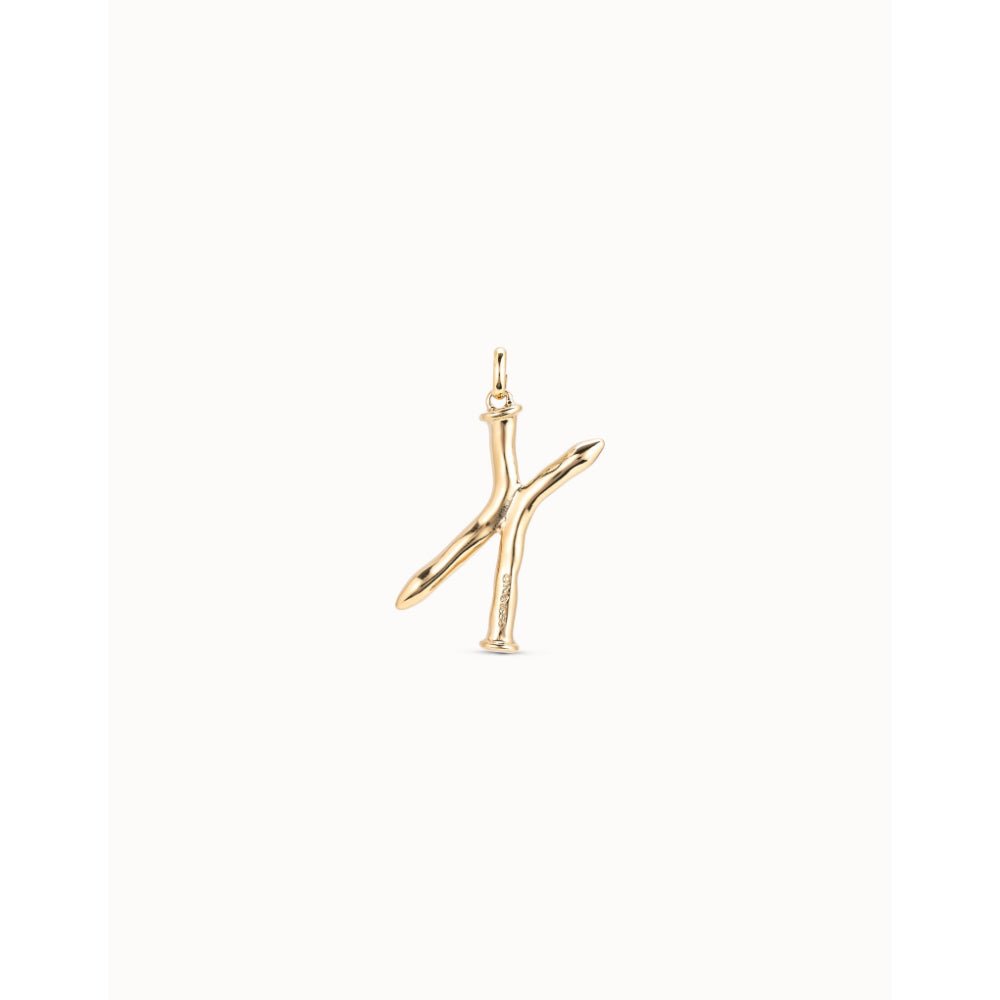 Unode50 18K Gold Plated Large X Initial Charm - MococoUNOde50CHA0024-18KCharms and Links