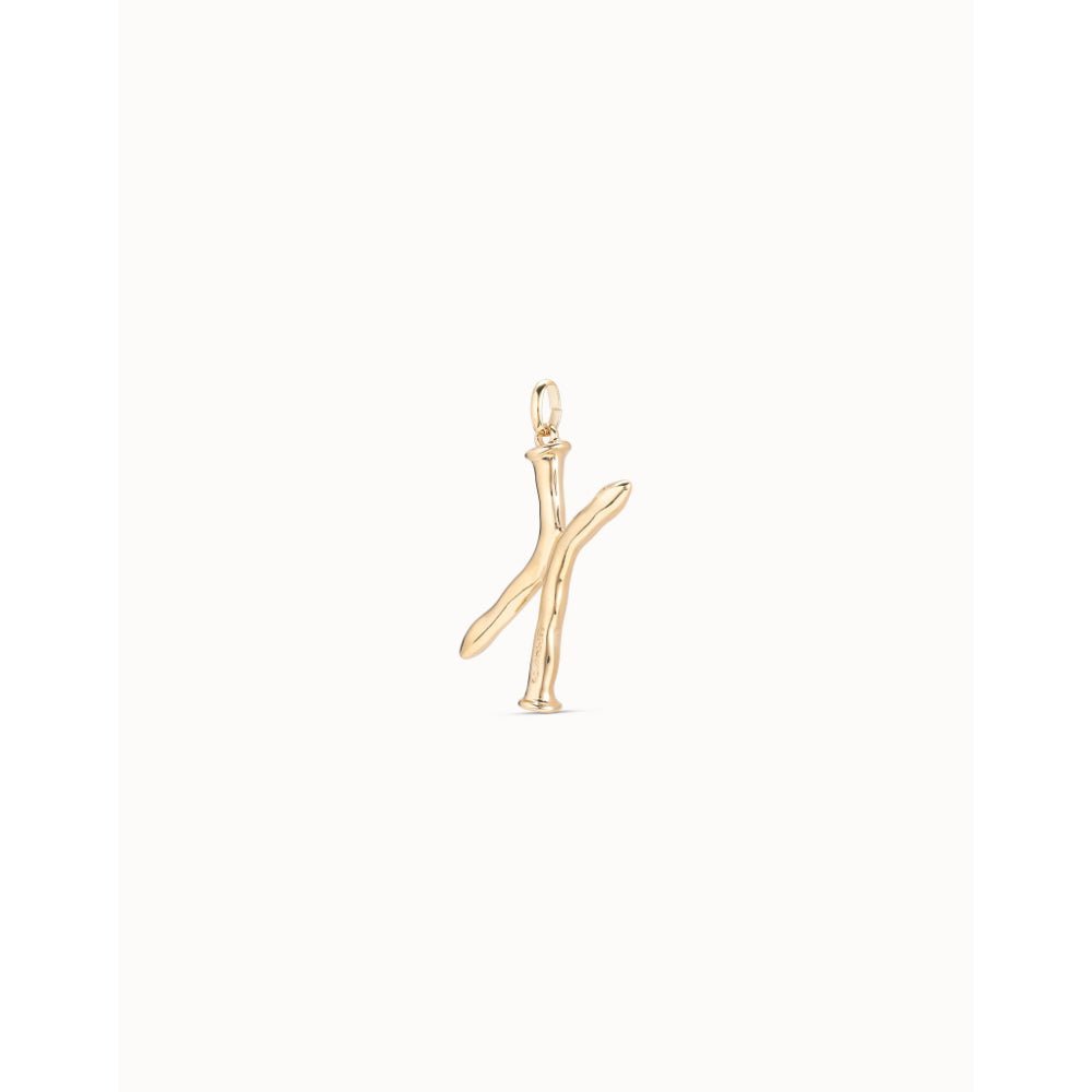 Unode50 18K Gold Plated Large X Initial Charm - MococoUNOde50CHA0024ORO0000UCharms