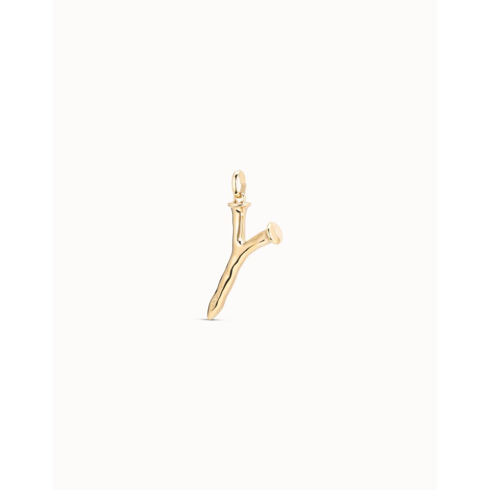 Unode50 18K Gold Plated Large Y Initial Charm - MococoUNOde50CHA0025-18KCharms