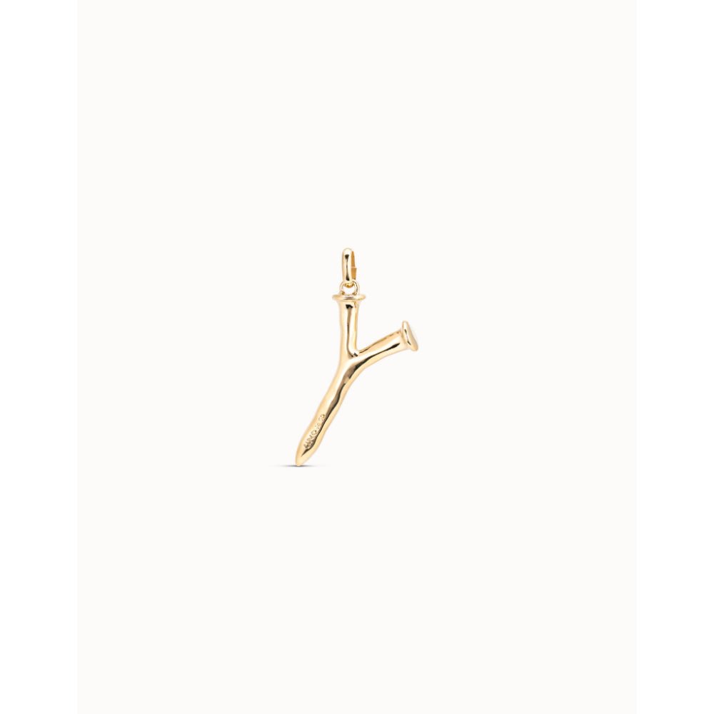 Unode50 18K Gold Plated Large Y Initial Charm - MococoUNOde50CHA0025-18KCharms and Links