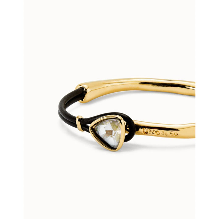 Unode50 18K Gold Plated Leather and Multicolor Crystal Bangle Bracelet - MococoUNOde50PUL2509-M-18KBracelet