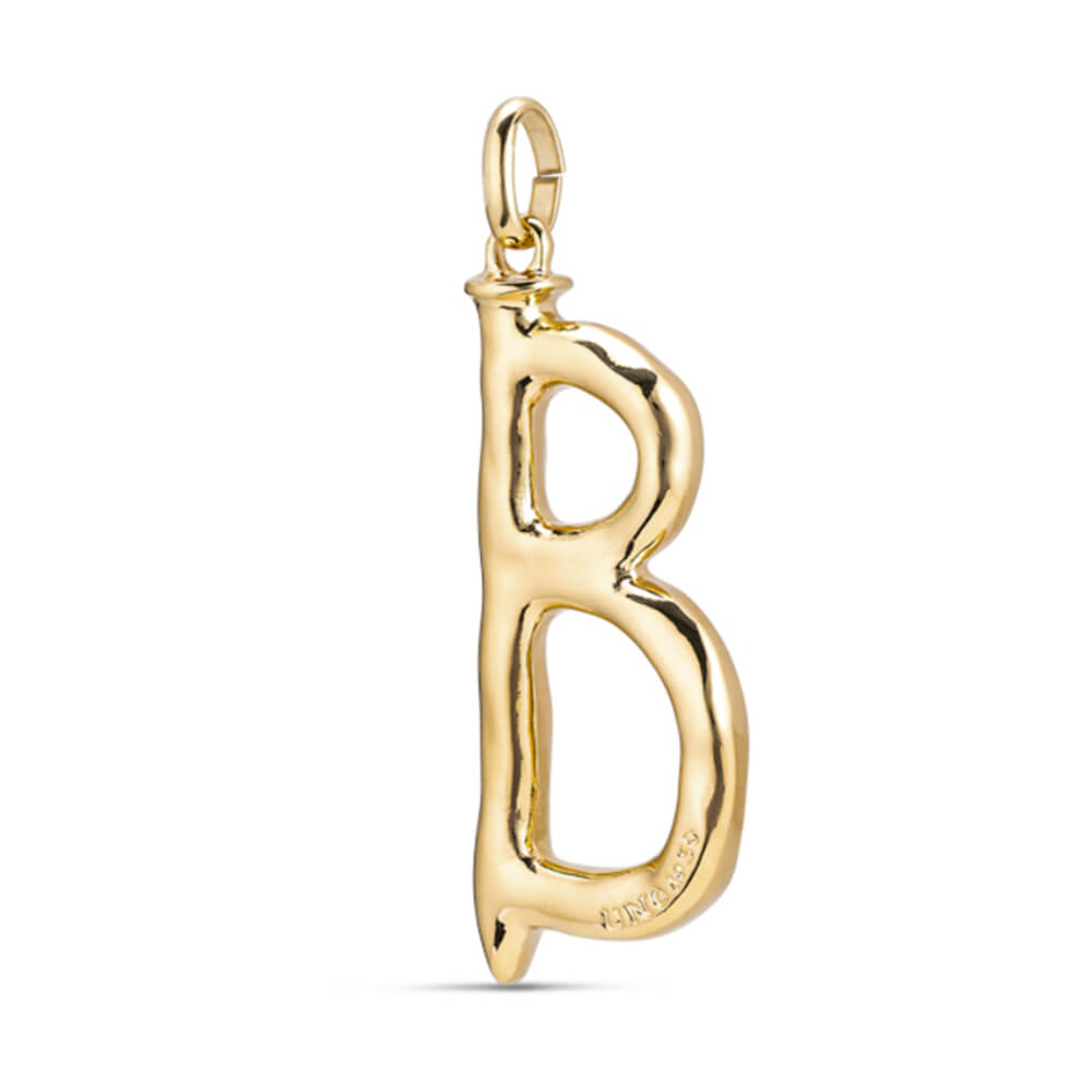 UNOde50 18K Gold-Plated Letter B Pendant image 1