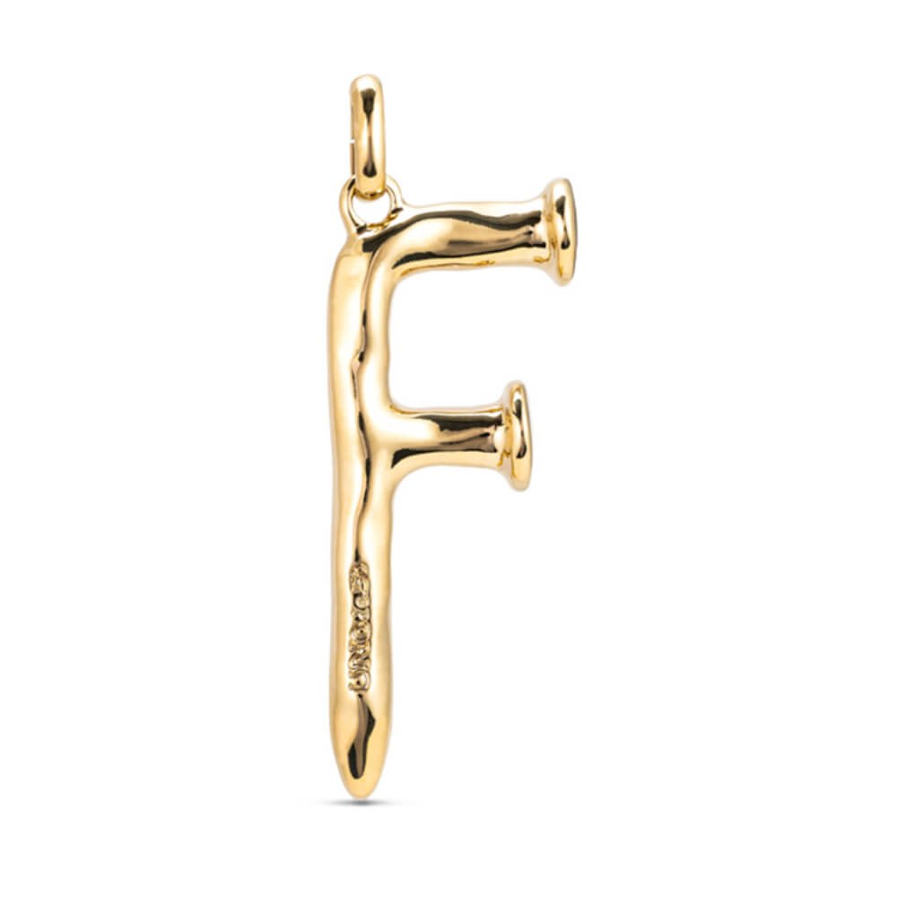 UNOde50 18K Gold - Plated Letter F Pendant - MococoUNOde50CHA0006ORO0000UCharms