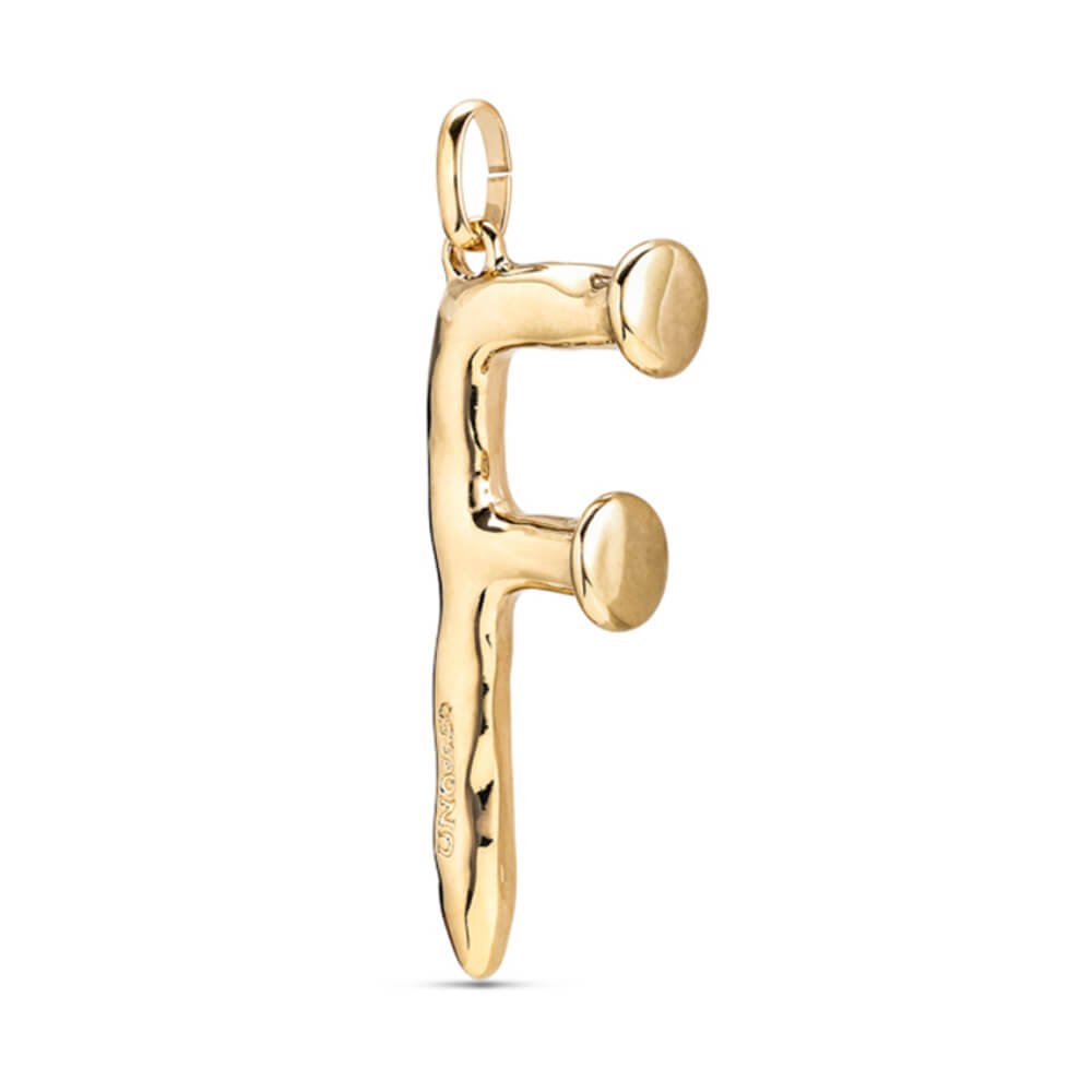 UNOde50 18K Gold - Plated Letter F Pendant - MococoUNOde50CHA0006ORO0000UCharms