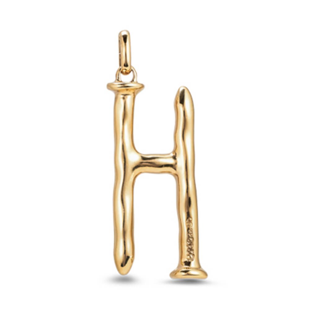 UNOde50 18K Gold - Plated Letter H Pendant - MococoUNOde50CHA0008ORO0000UCharms