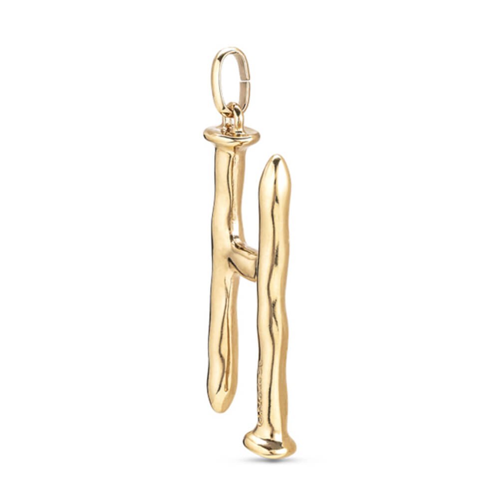 UNOde50 18K Gold - Plated Letter H Pendant - MococoUNOde50CHA0008ORO0000UCharms