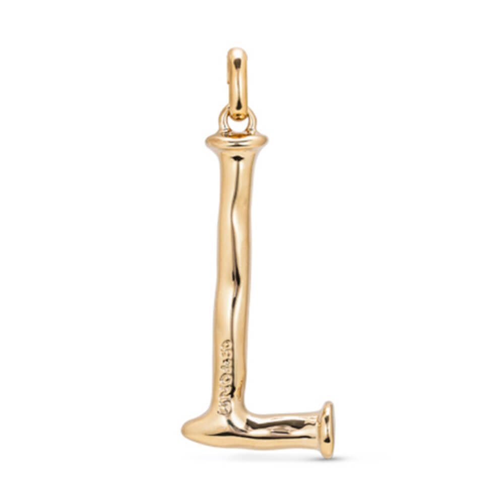 UNOde50 18K Gold - Plated Letter L Pendant - MococoUNOde50CHA0012ORO0000UCharms
