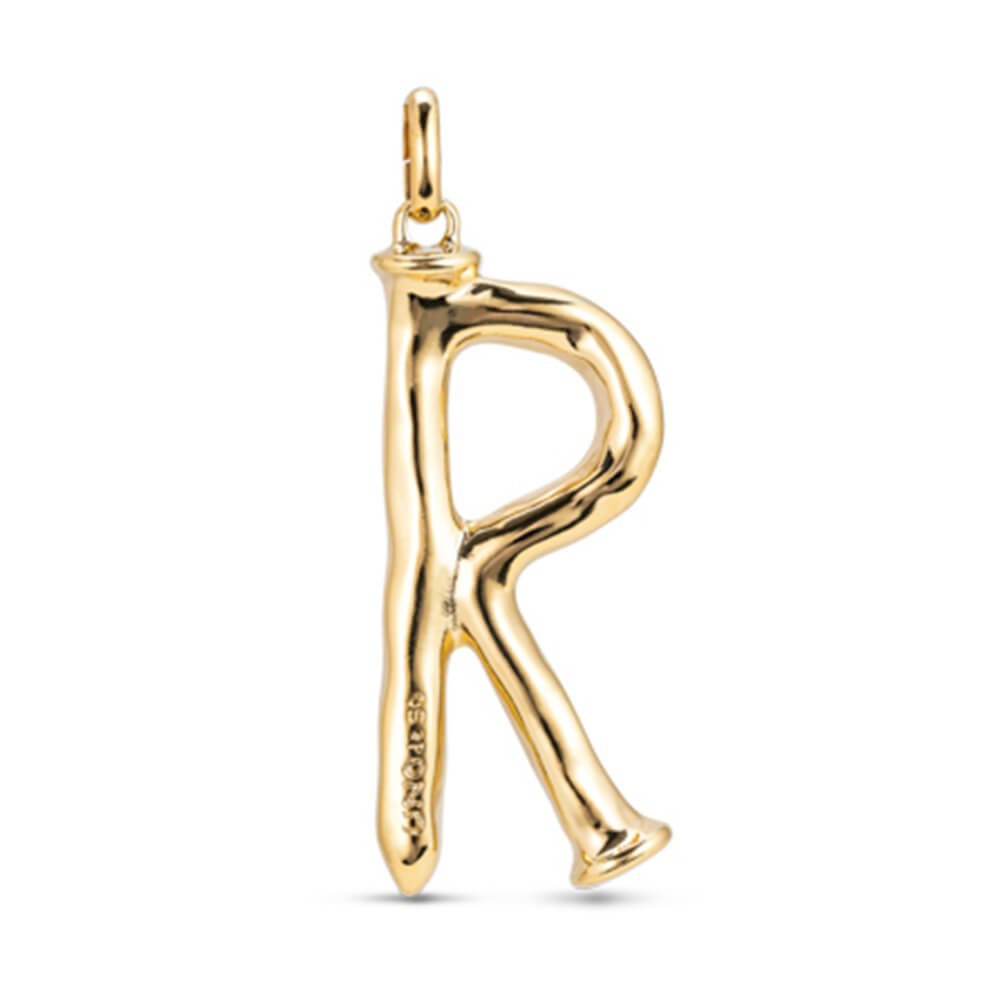 UNOde50 18K Gold - Plated Letter R Pendant - MococoUNOde50CHA0018ORO0000UCharms