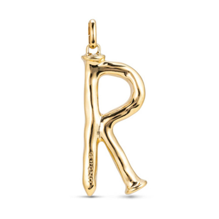 UNOde50 18K Gold - Plated Letter R Pendant - MococoUNOde50CHA0018ORO0000UCharms