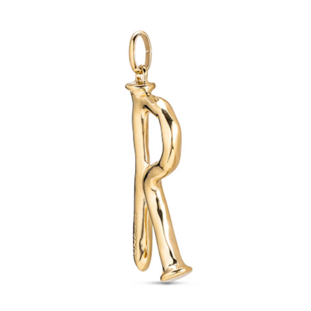 UNOde50 18K Gold - Plated Letter R Pendant - MococoUNOde50CHA0018ORO0000UCharms