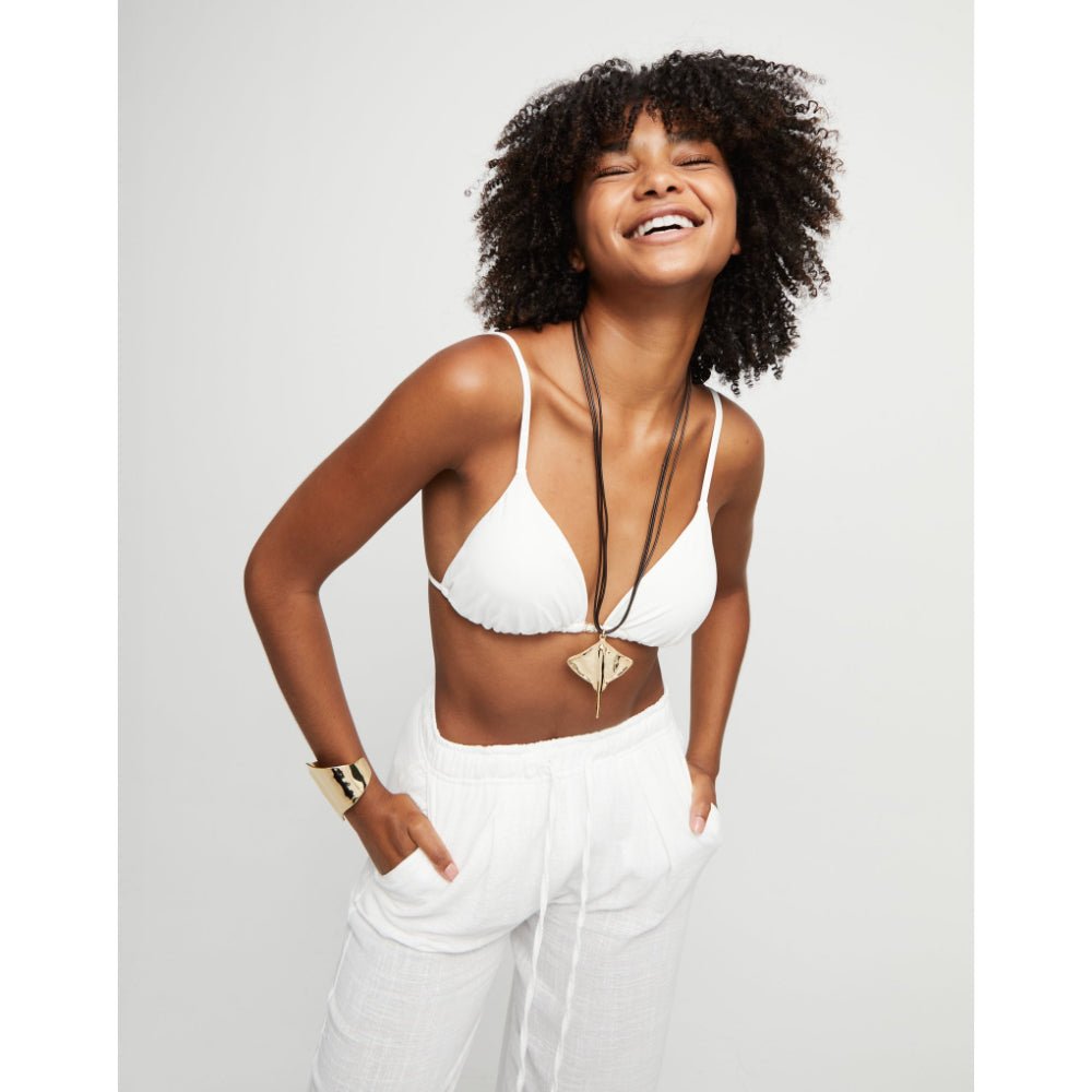 Unode50 18K Gold Plated Long Leather Pendant with Manta Ray Necklace - MococoUNOde50COL1929-U-18KNecklace