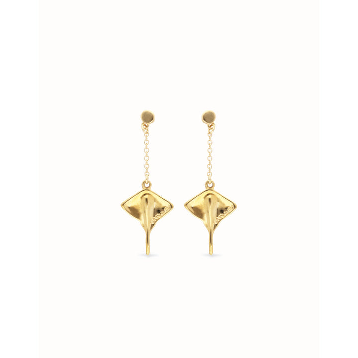 Unode50 18K Gold Plated Manta Ray - Shaped Drop Earrings - PEN1009 image 2