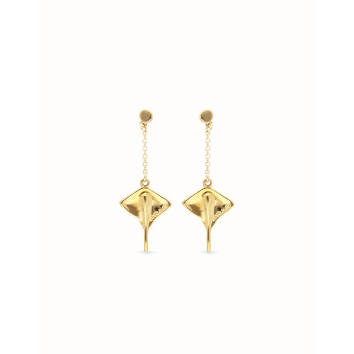 Unode50 18K Gold Plated Manta Ray - Shaped Drop Earrings - PEN1009 - MococoUNOde50PEN1009-18KEarrings