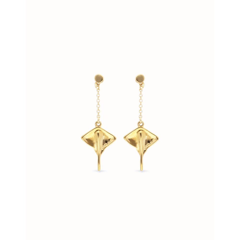 Unode50 18K Gold Plated Manta Ray Shaped Drop Earrings - MococoUNOde50PEN1009ORO0000UEarrings