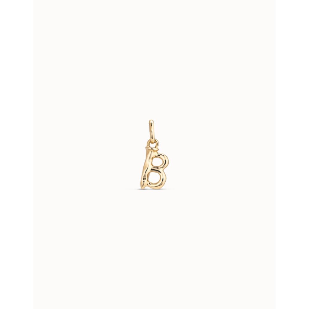 Unode50 18K Gold Plated Medium B Initial Charm - MococoUNOde50CHA0028-18KCharms
