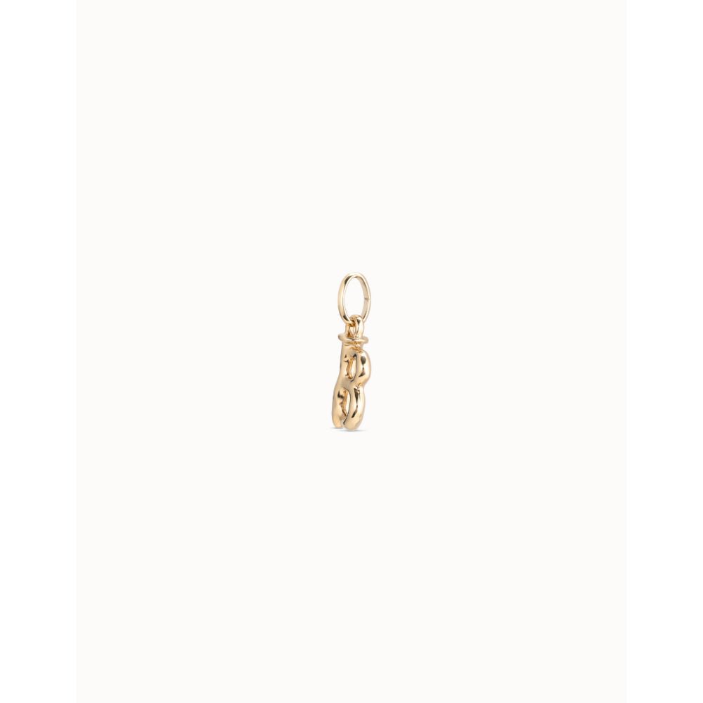 Unode50 18K Gold Plated Medium B Initial Charm - MococoUNOde50CHA0028-18KCharms and Links