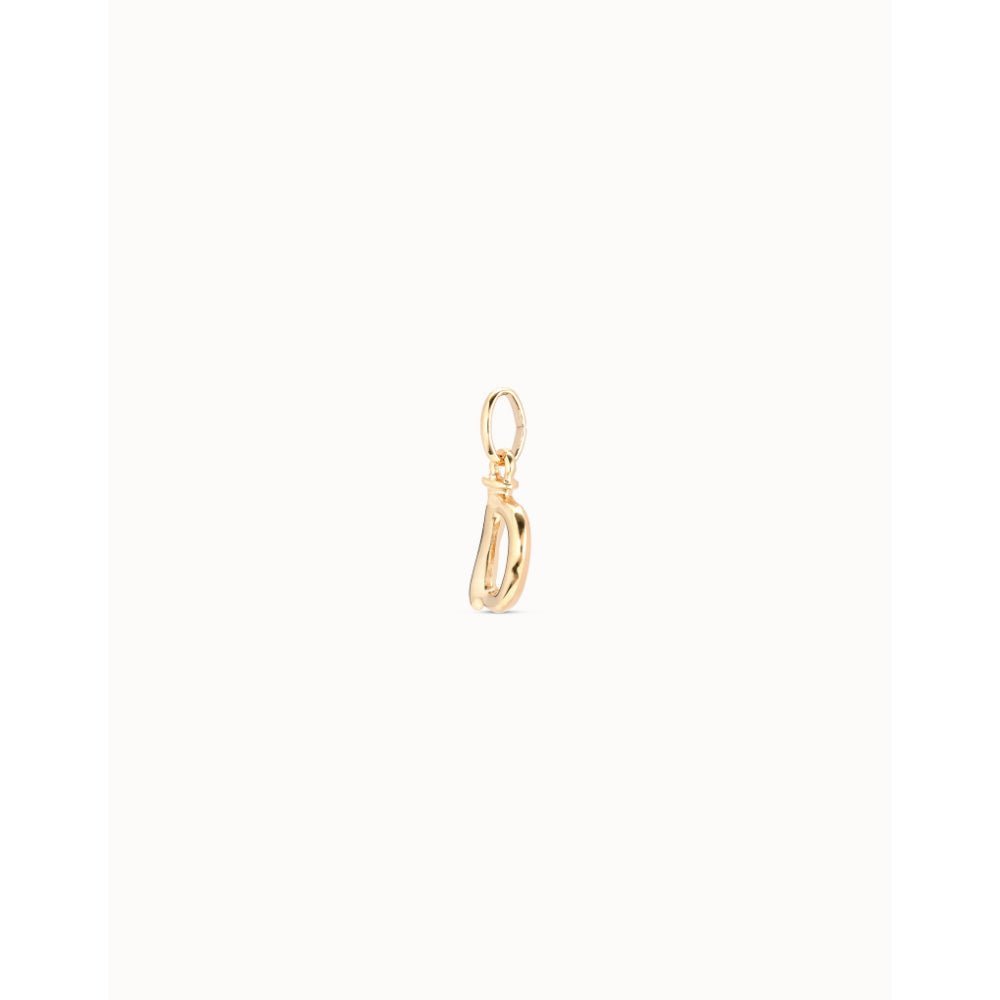 Unode50 18K Gold Plated Medium D Initial Charm - MococoUNOde50CHA0030-18KCharms