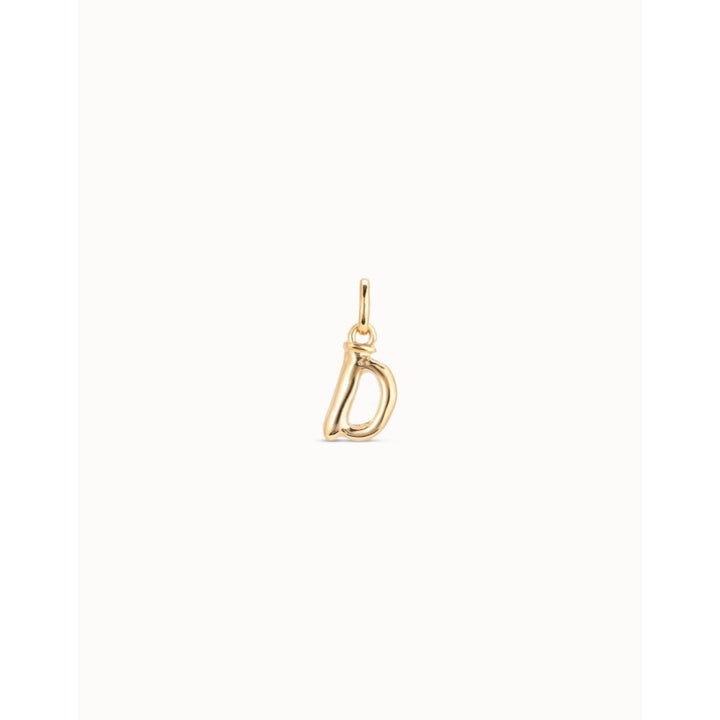 Unode50 18K Gold Plated Medium D Initial Charm - MococoUNOde50CHA0030-18KCharms