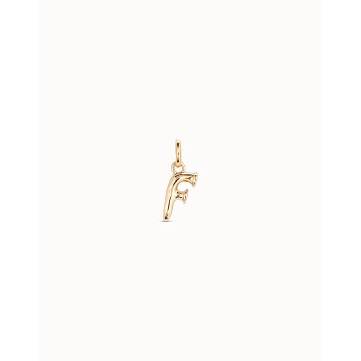 Unode50 18K Gold Plated Medium F Initial Charm - MococoUNOde50CHA0032-18KCharms