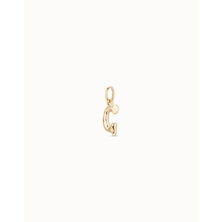 Unode50 18K Gold Plated Medium G Initial Charm - MococoUNOde50CHA0033-18KCharms