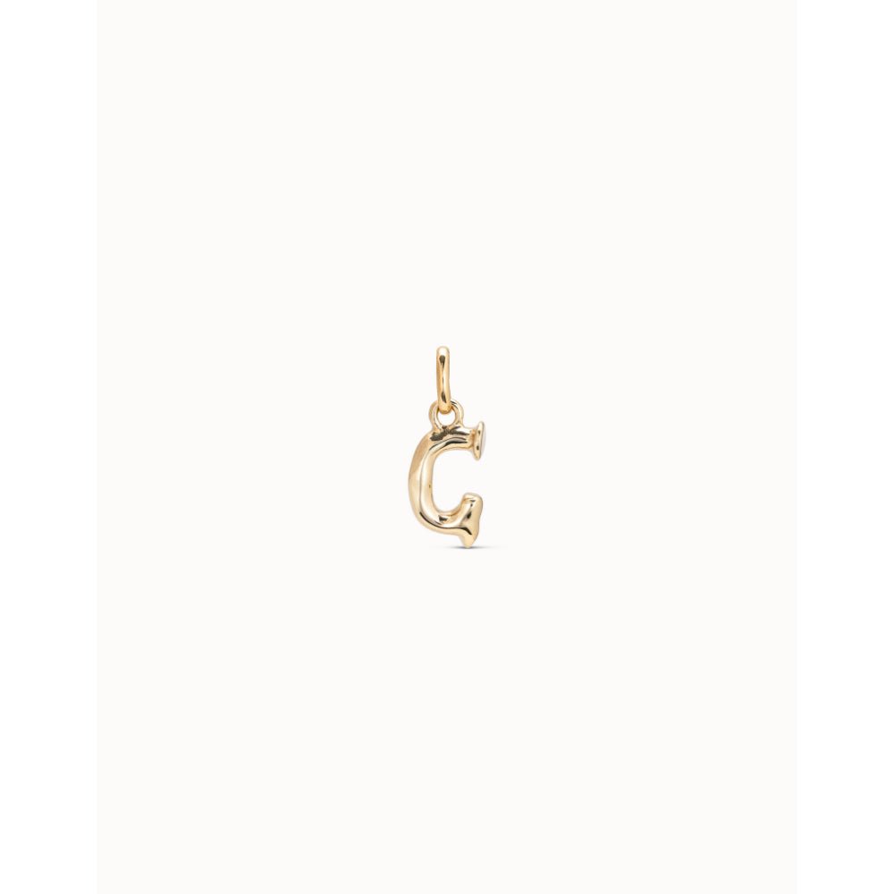 Unode50 18K Gold Plated Medium G Initial Charm - MococoUNOde50CHA0033-18KCharms and Links