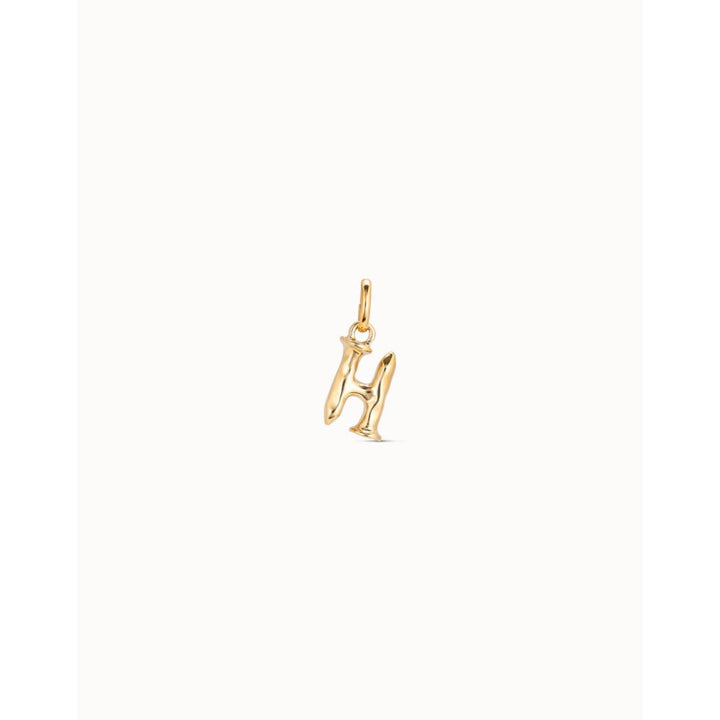 Unode50 18K Gold Plated Medium H Initial Charm - MococoUNOde50CHA0034-18KCharms and Links