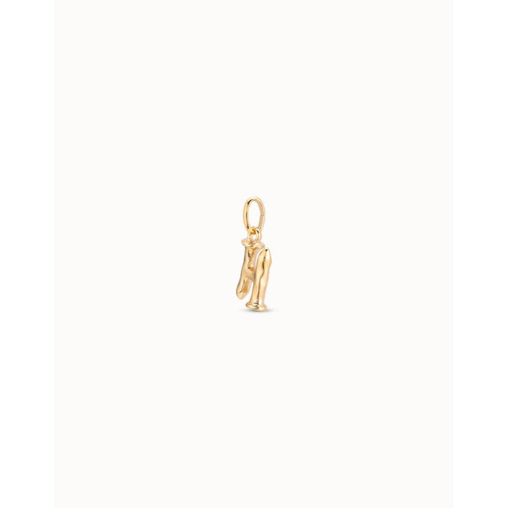 Unode50 18K Gold Plated Medium H Initial Charm - MococoUNOde50CHA0034-18KCharms and Links