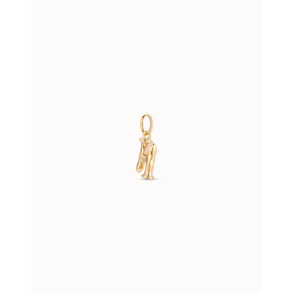Unode50 18K Gold Plated Medium H Initial Charm - MococoUNOde50CHA0034-18KCharms