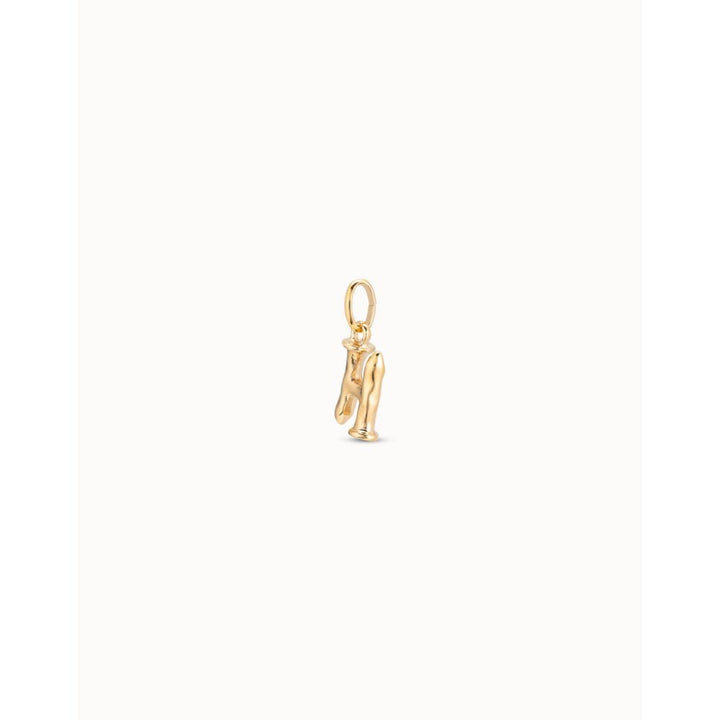 Unode50 18K Gold Plated Medium H Initial Charm - MococoUNOde50CHA0034-18KCharms