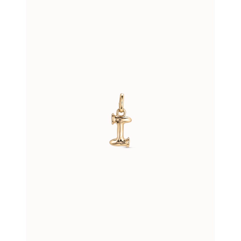 Unode50 18K Gold Plated Medium I Initial Charm - MococoUNOde50CHA0035-18KCharms and Links