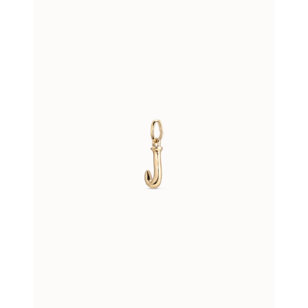 Unode50 18K Gold Plated Medium J Initial Charm - MococoUNOde50CHA0036-18KCharms