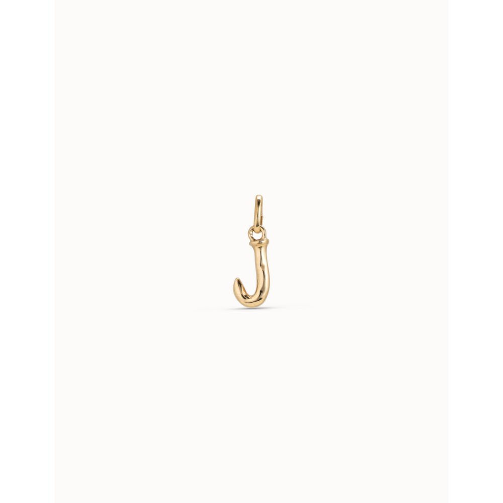 Unode50 18K Gold Plated Medium J Initial Charm - MococoUNOde50CHA0036-18KCharms