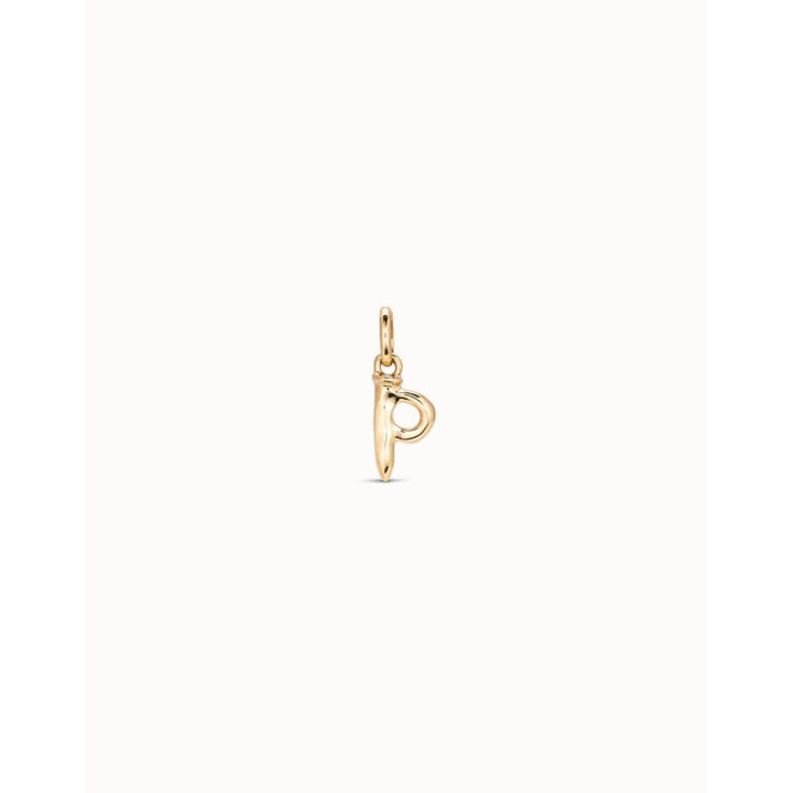 Unode50 18K Gold Plated Medium P Initial Charm - MococoUNOde50CHA0042-18KCharms