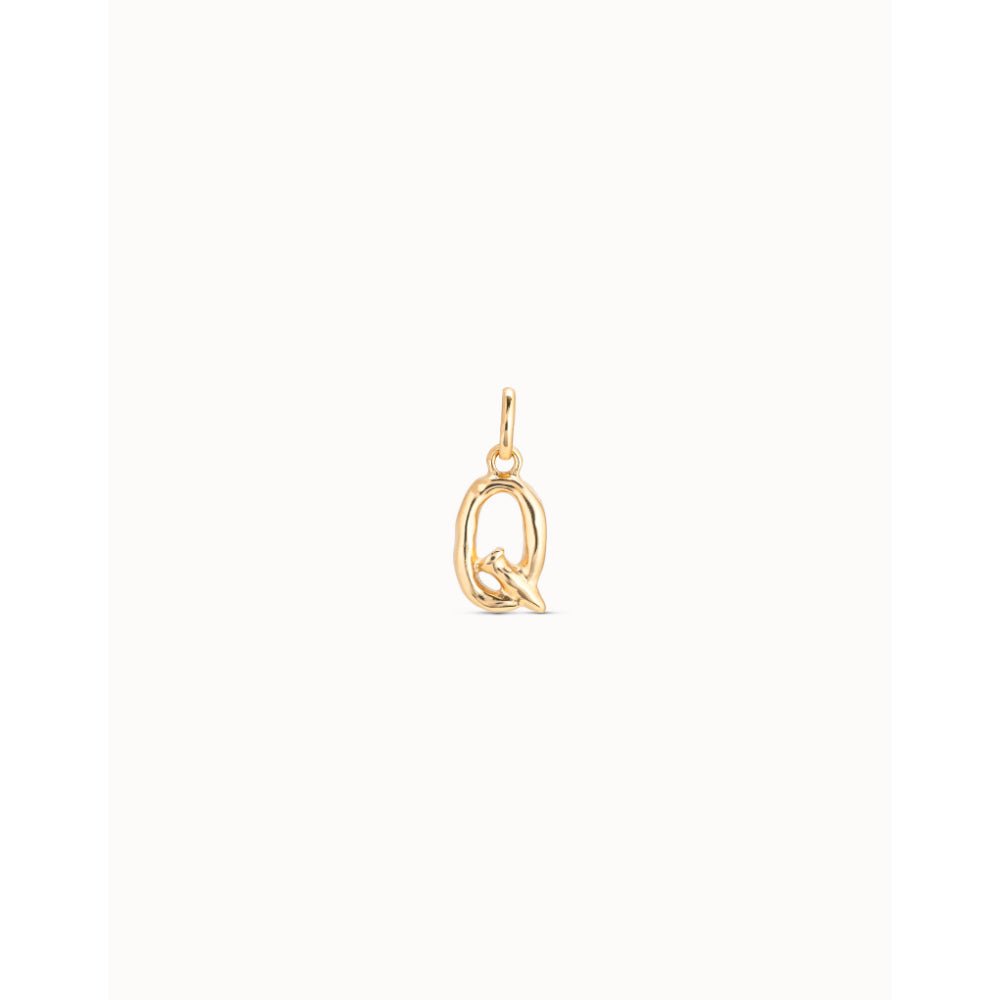 Unode50 18K Gold Plated Medium Q Initial Charm - MococoUNOde50CHA0043-18KCharms and Links
