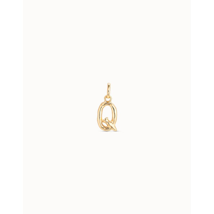 Unode50 18K Gold Plated Medium Q Initial Charm - MococoUNOde50CHA0043-18KCharms
